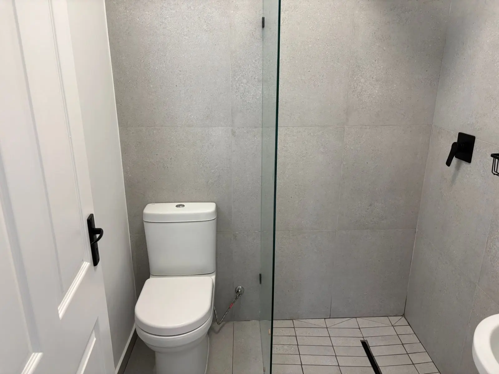 Completed modern bathroom renovation